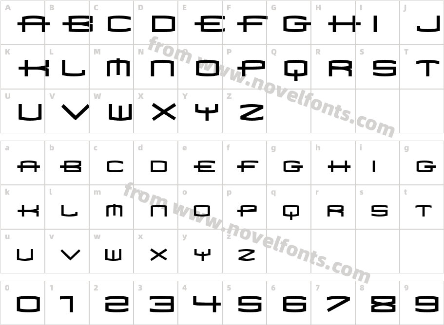 X979Character Map