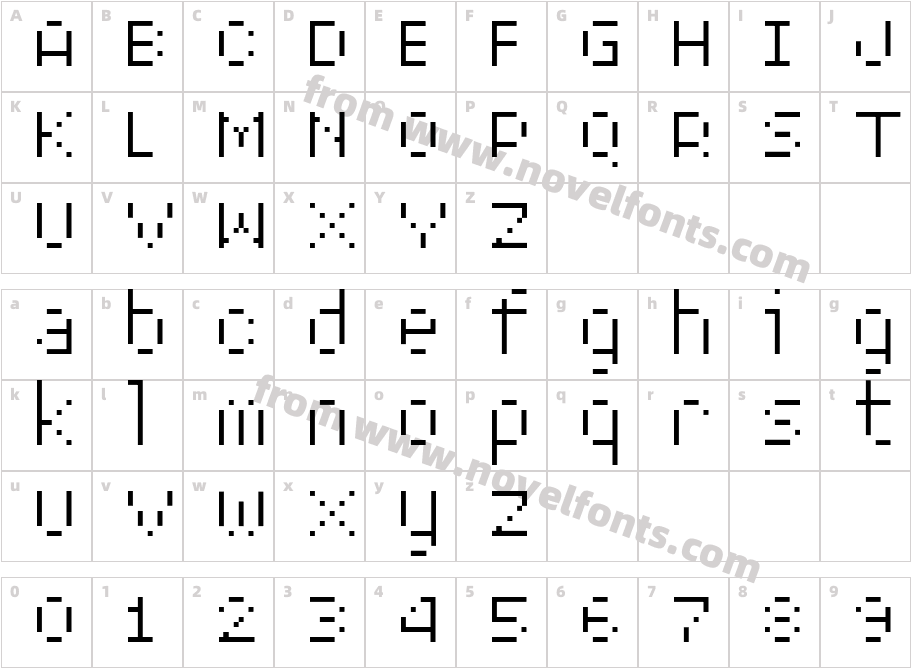 XERXES-ELEVENALTCharacter Map