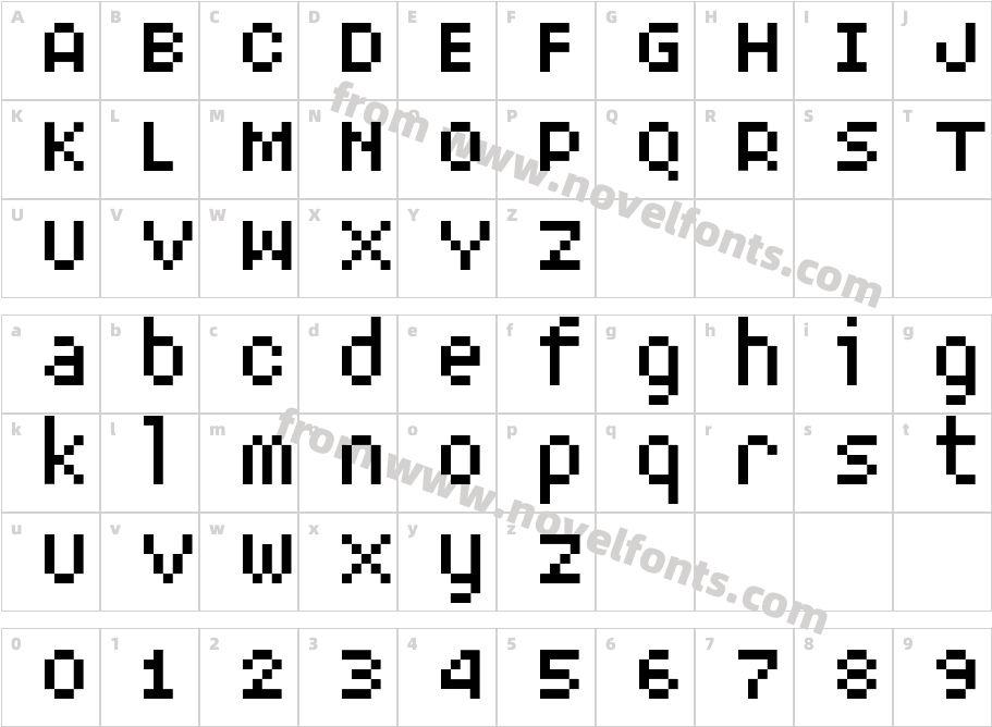 XERXES-SIXCharacter Map