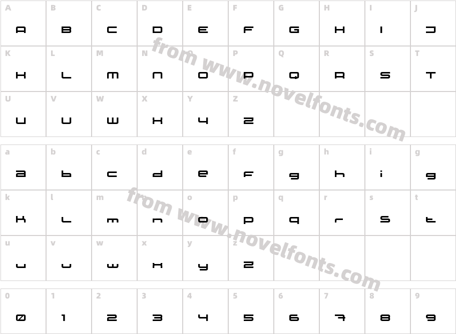 XXII STATICCharacter Map