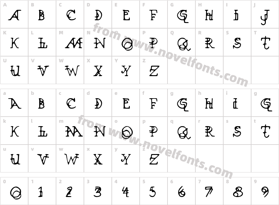 XenowortCharacter Map