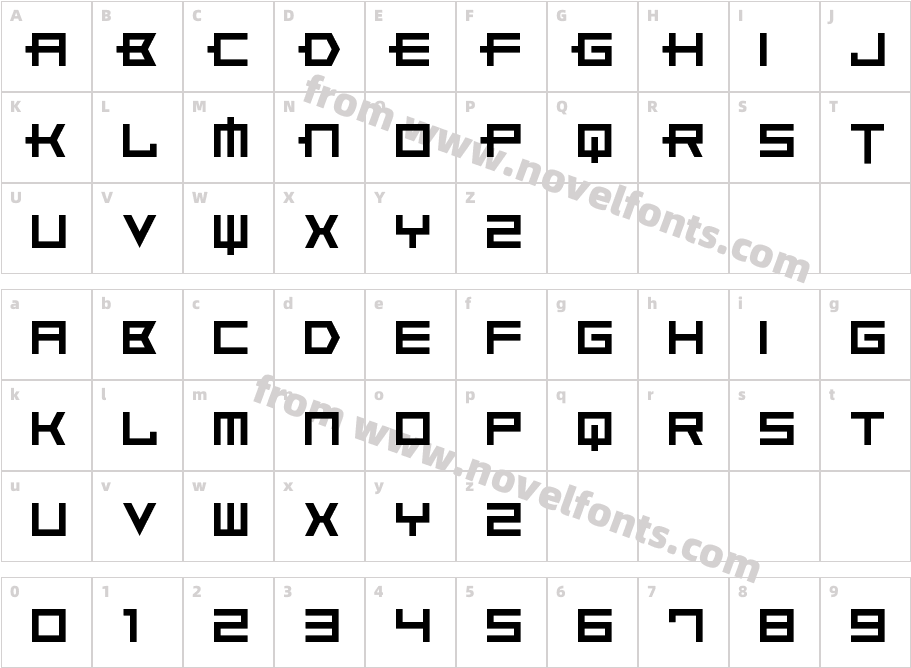 Xero's Karma RegularCharacter Map