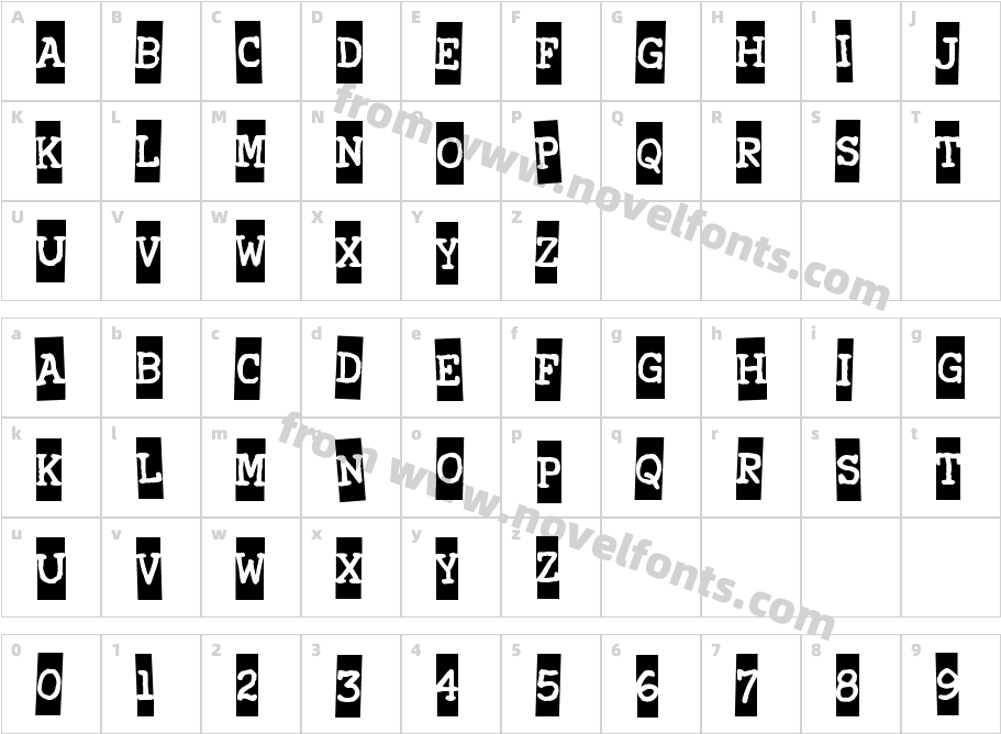 XerographyCharacter Map