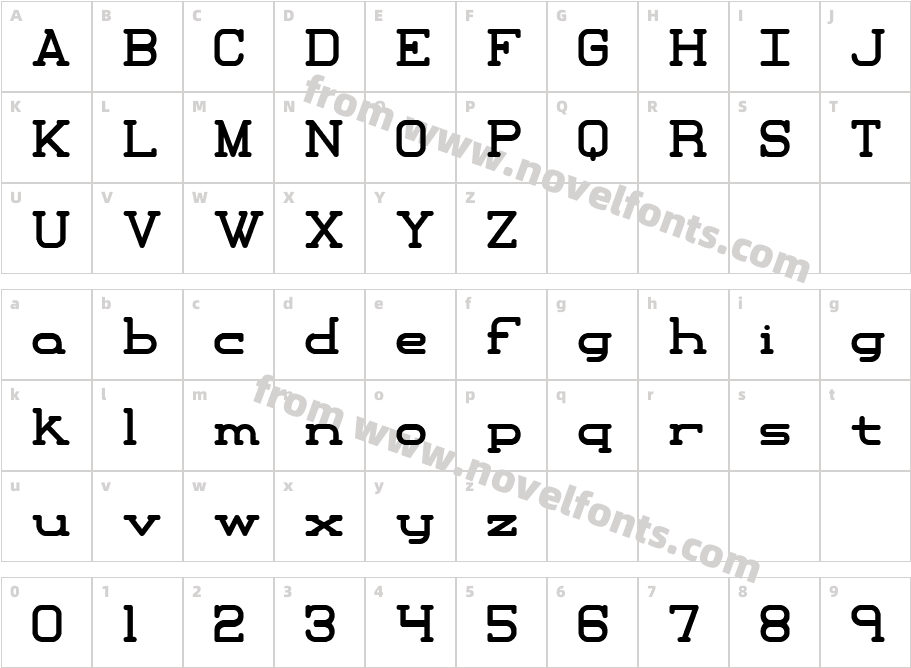 Xipital BRKCharacter Map