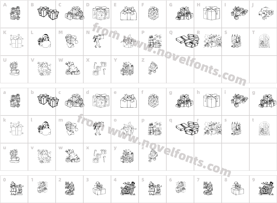 Xmas GiftCharacter Map