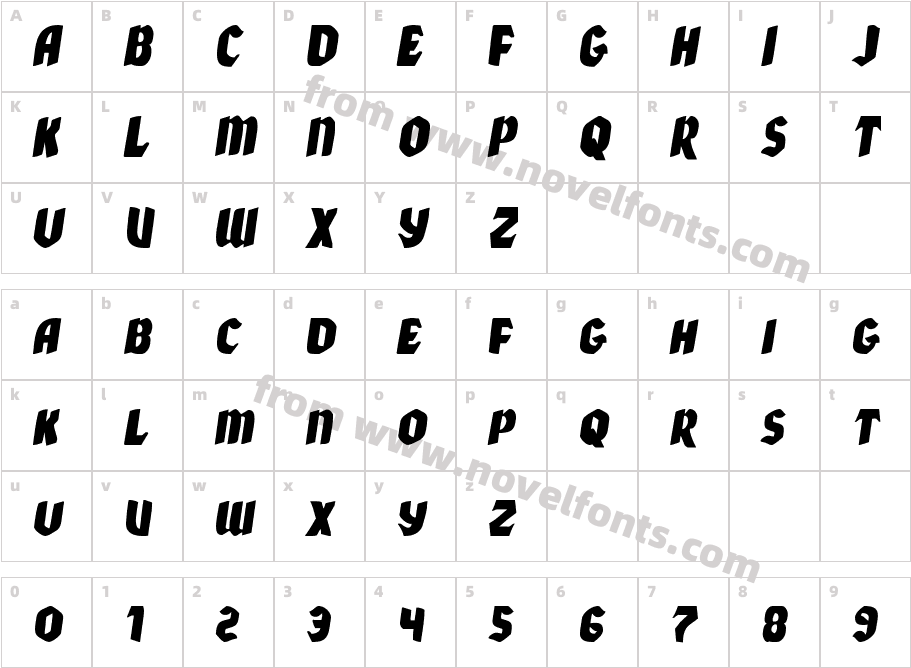 Xmas Xpress ItalicCharacter Map