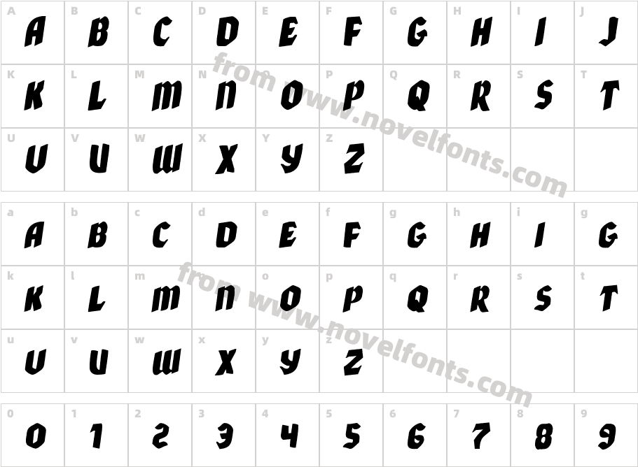 Xmas Xpress RotalicCharacter Map