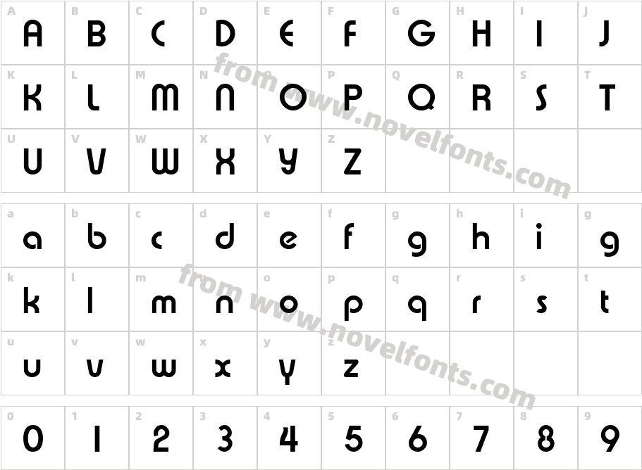 Xpressive BoldCharacter Map