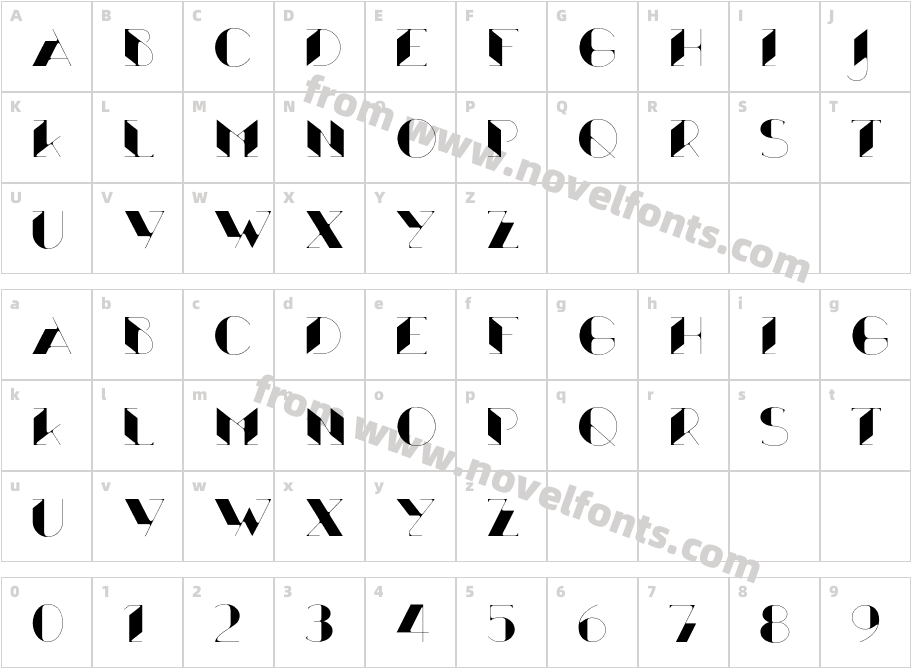 Xthlx-MediumCharacter Map