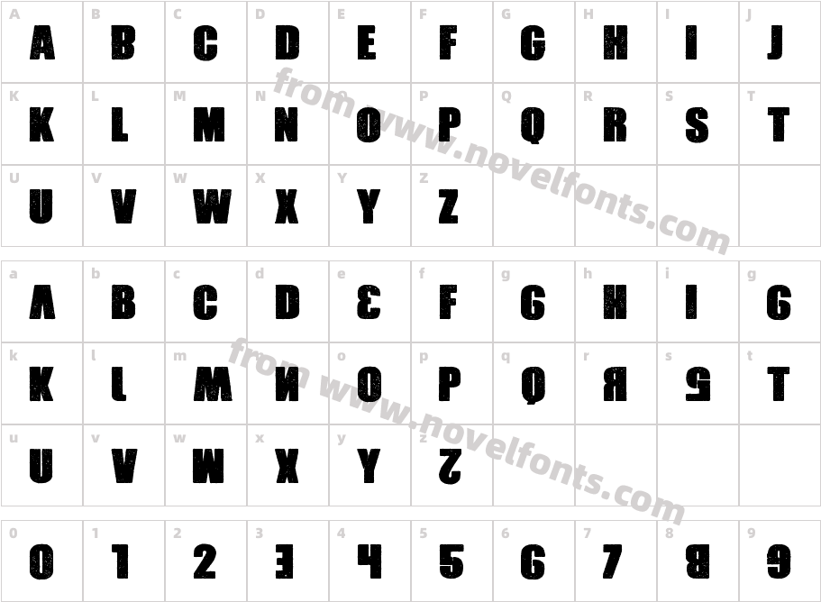 XxrdcoreCharacter Map