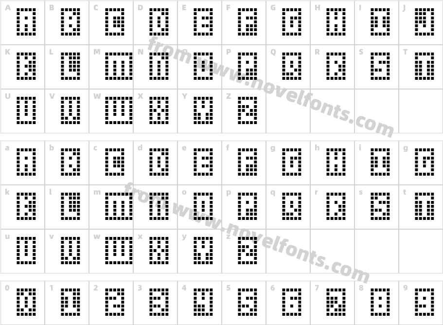 Y-GridCharacter Map