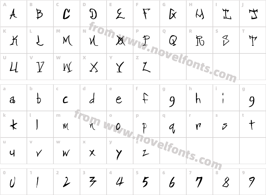 YGYjianxi-yCharacter Map