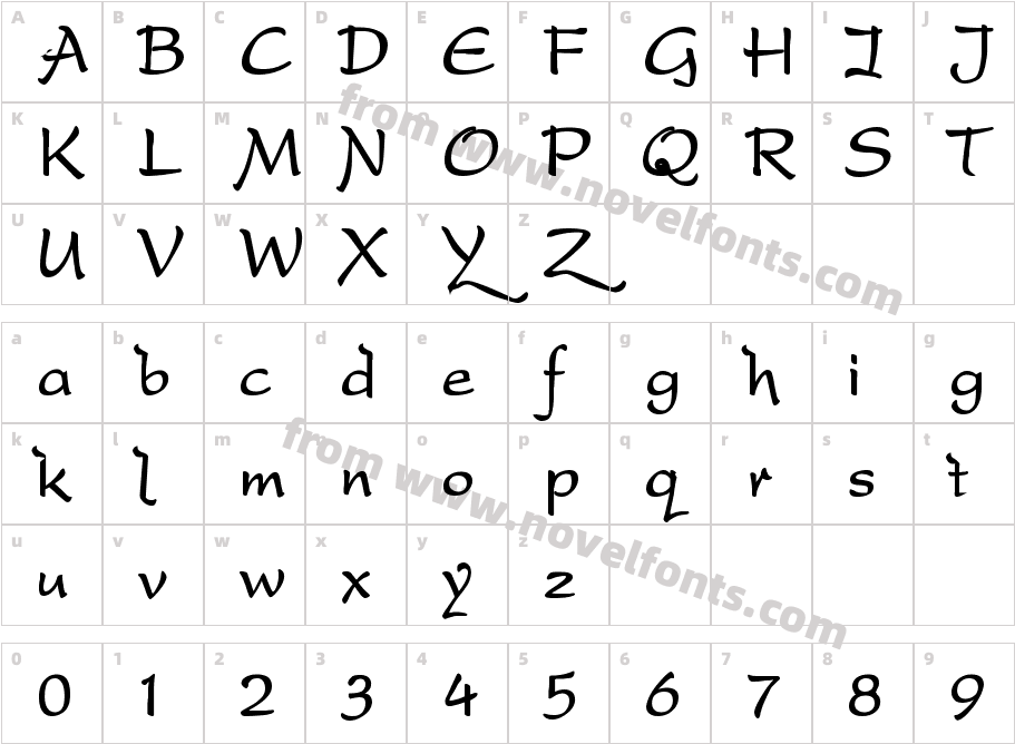 DreamerOne BoldCharacter Map