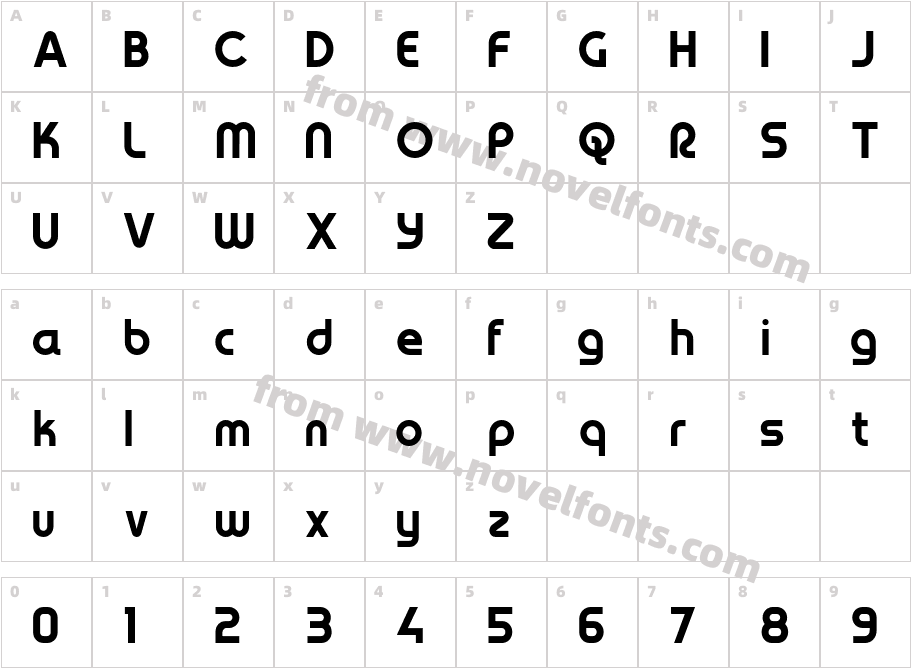 YagiUhfNo2Character Map