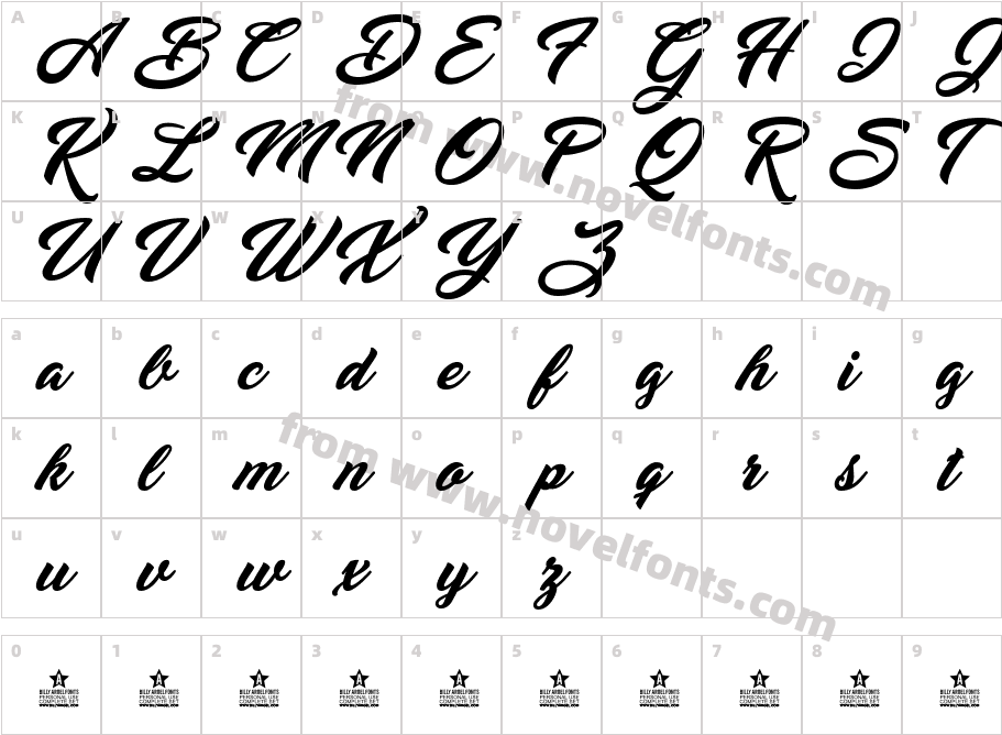 Yananeska Personal UseCharacter Map