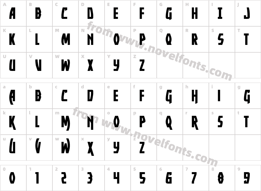 Yankee Clipper ExpandedCharacter Map