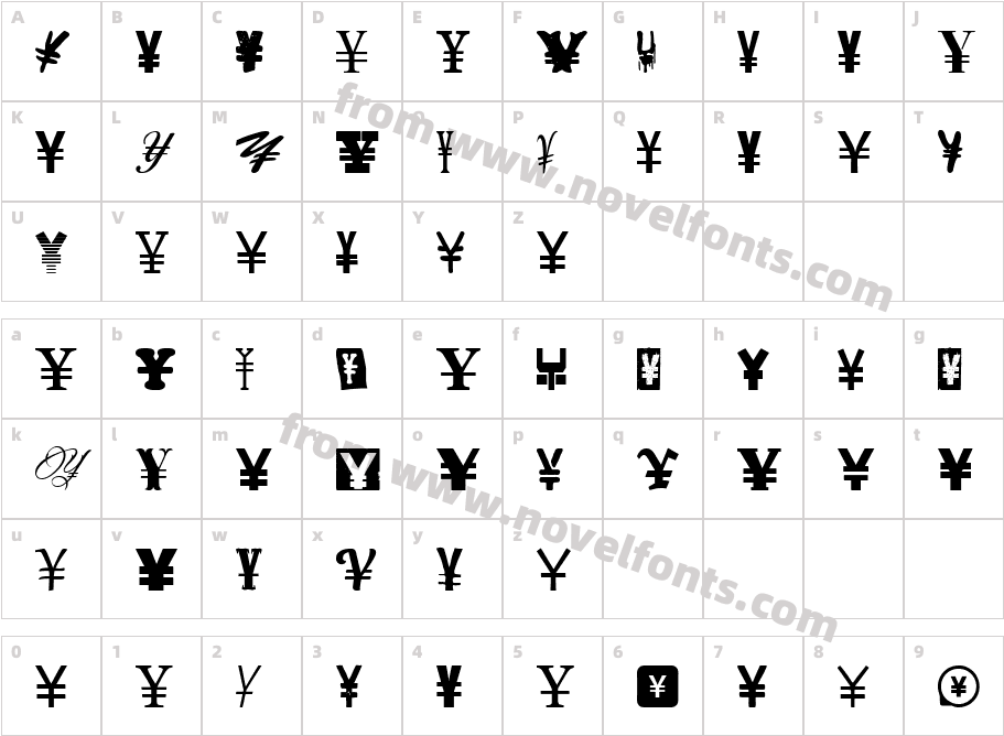 Yen SaladCharacter Map