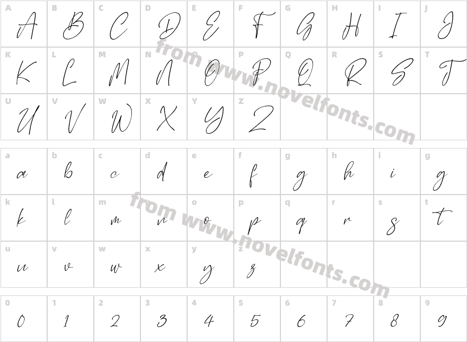 Yesterday Delmote ItalicCharacter Map