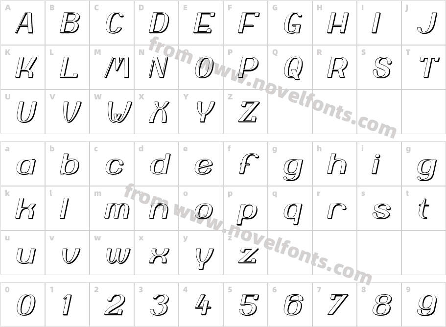 Yiggivoo Unicode 3D ItalicCharacter Map