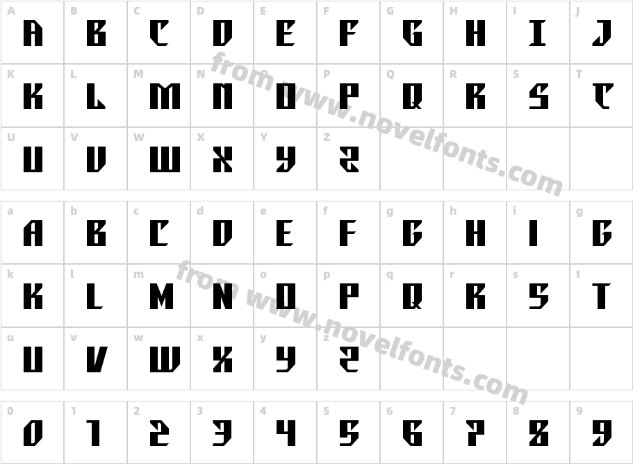 Yonder Blue Expanded StraightCharacter Map