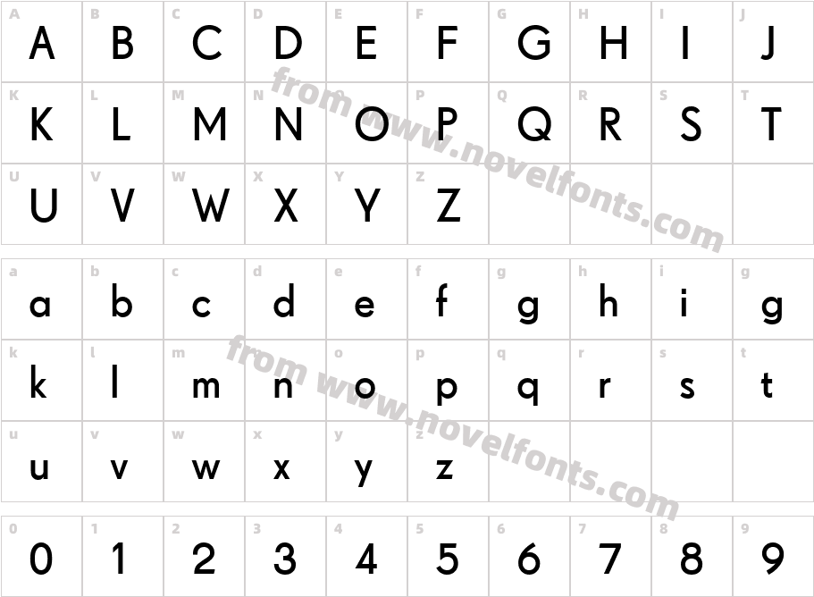 Drescher Grotesk BT SemiBoldCharacter Map