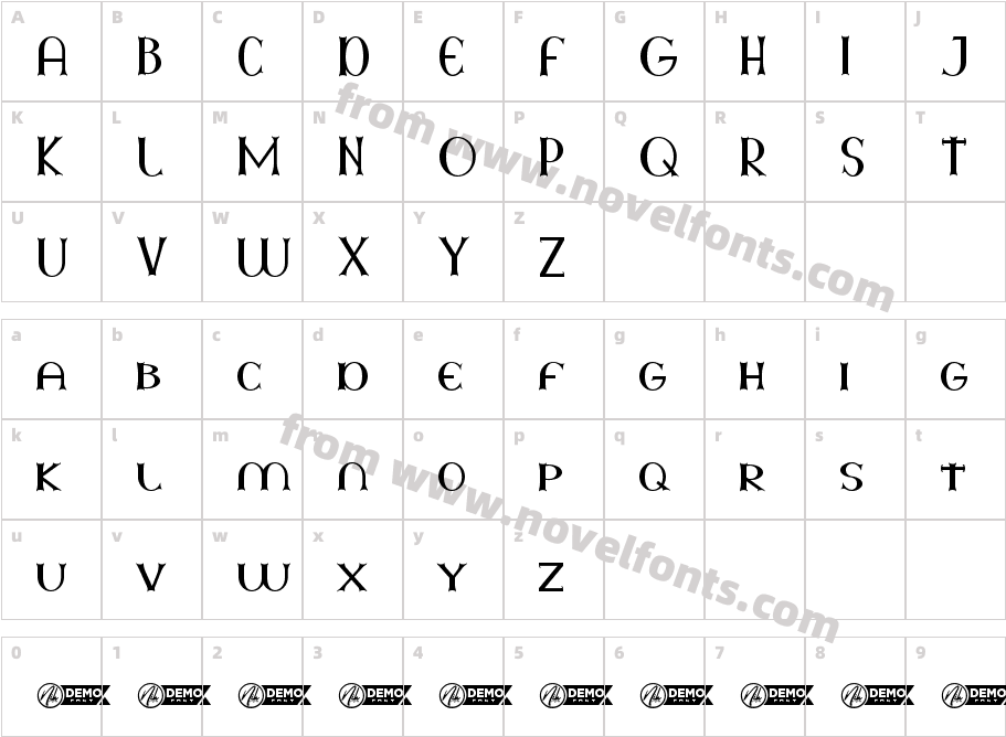 YoughurtDemoRegularCharacter Map