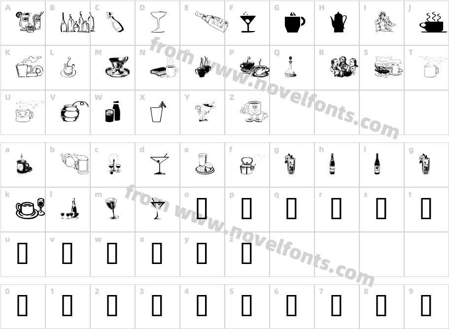 Drinks  VariousCharacter Map