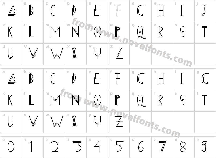 ZANKI BoldCharacter Map