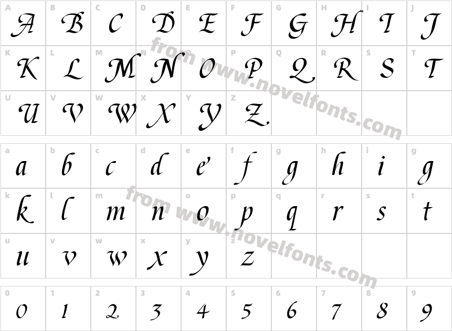 ZCOOL Addict Italic 01Character Map