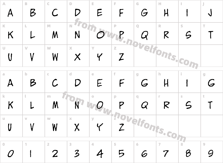 ZITZCharacter Map