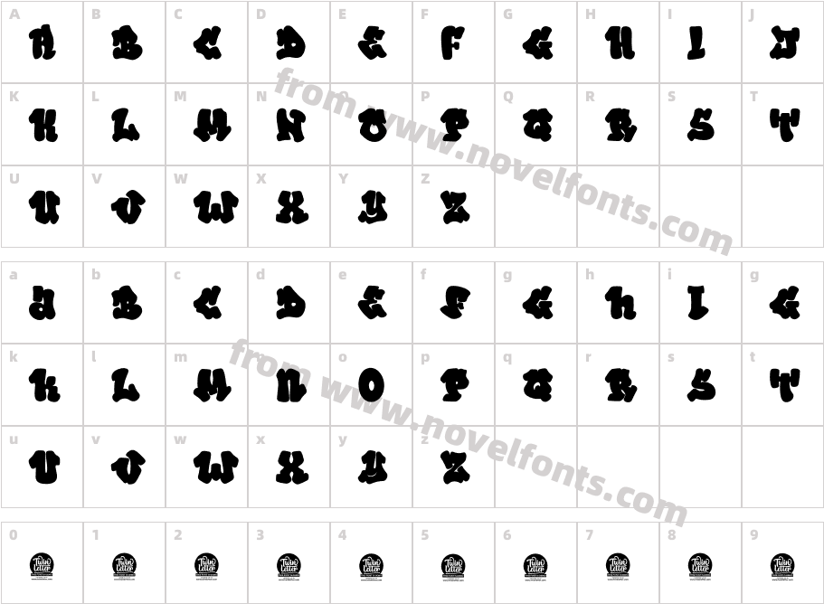 ZOYSIA Personal UseCharacter Map