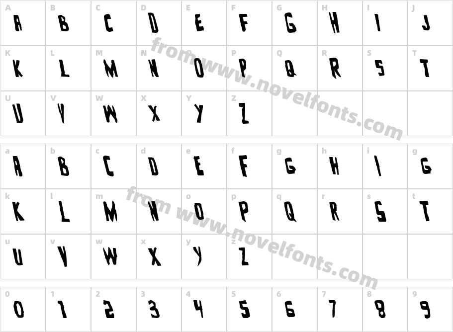 Zakenstein LeftalicCharacter Map