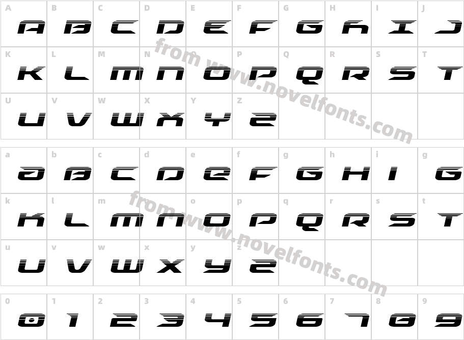 Drive Halftone ItalicCharacter Map