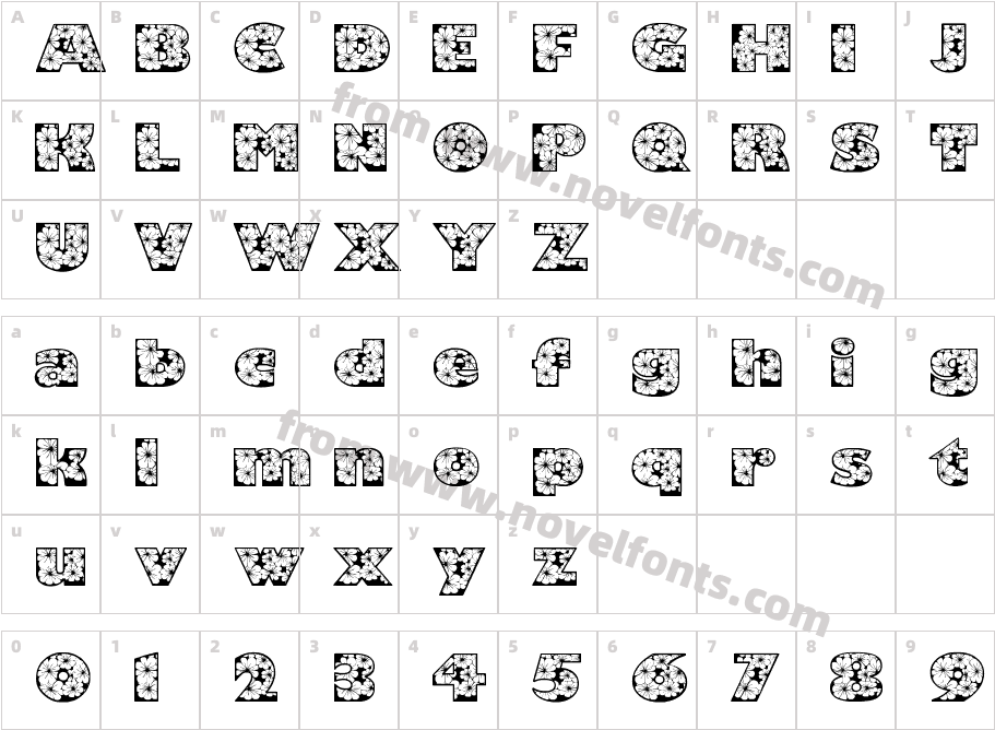 Zensyrom-RegularCharacter Map