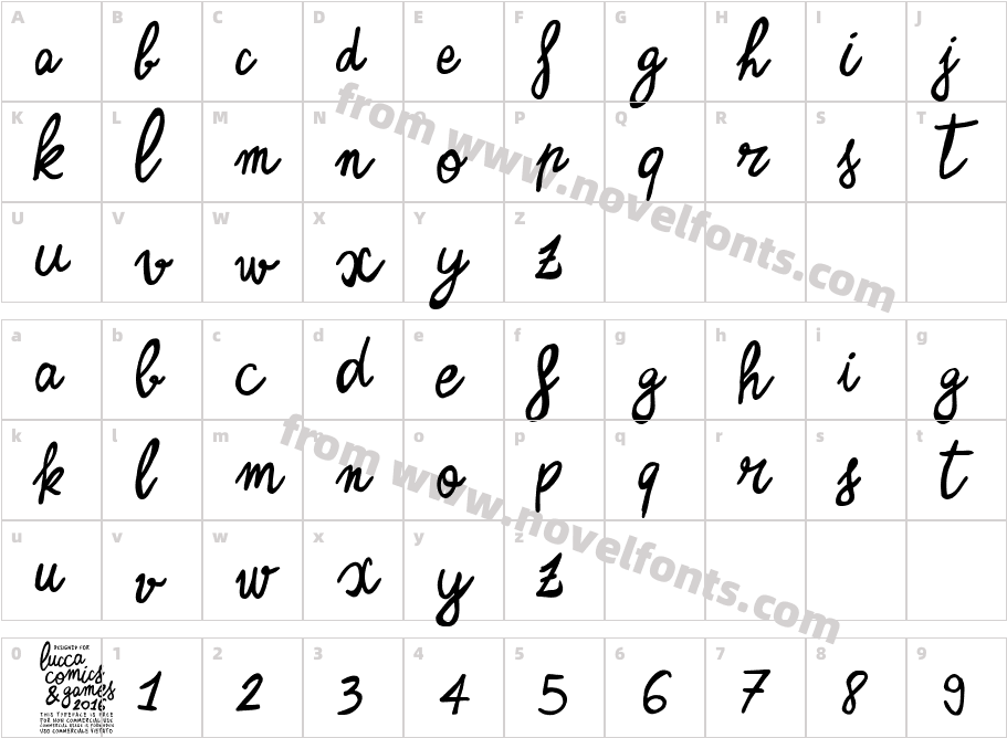 Zerocalcare ScriptCharacter Map