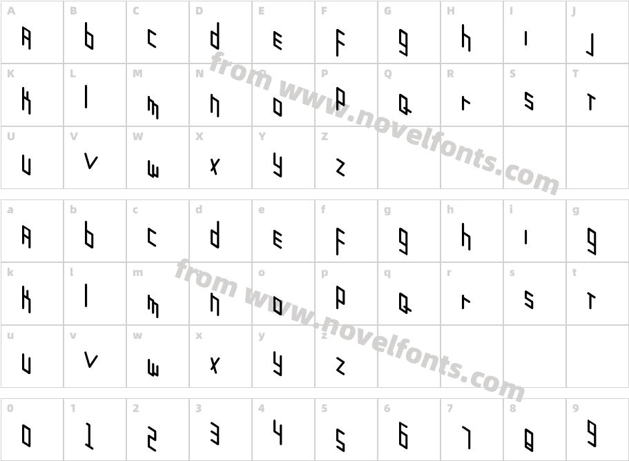 ZigzagzugCharacter Map