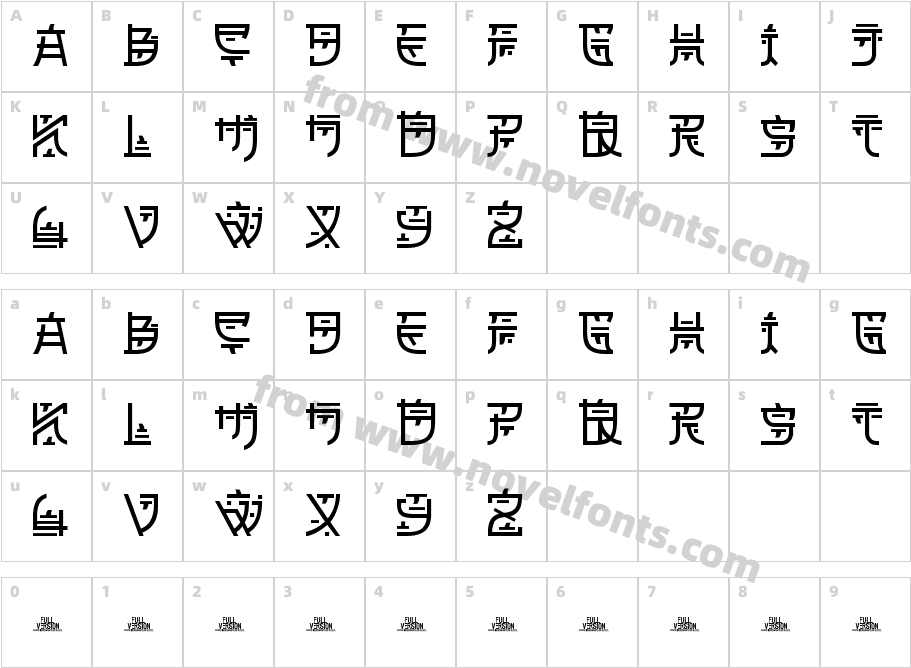 Zilap OrientalCharacter Map