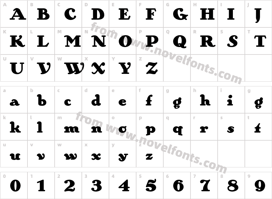 ZinzinnatiITCStdCharacter Map