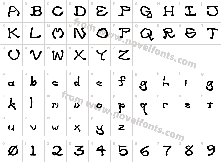 Zippittey BoldCharacter Map