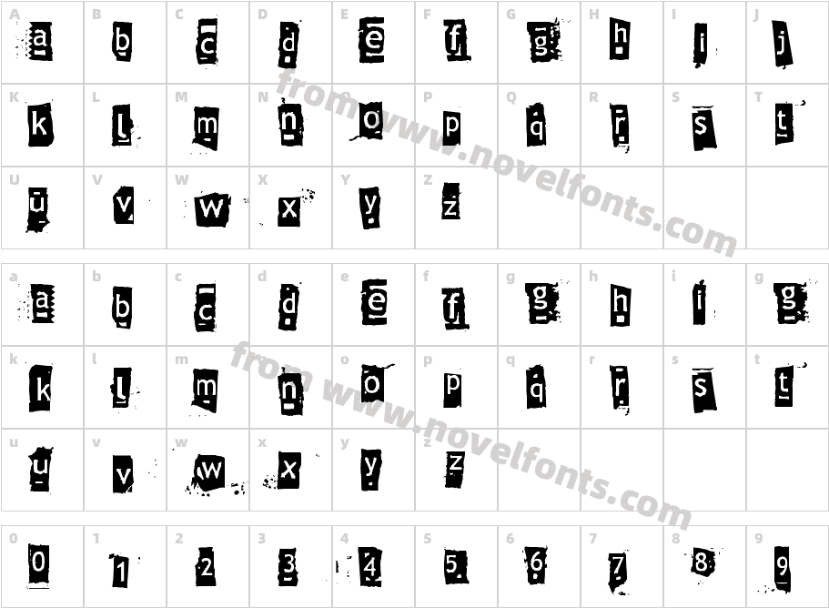 Znort3000Character Map