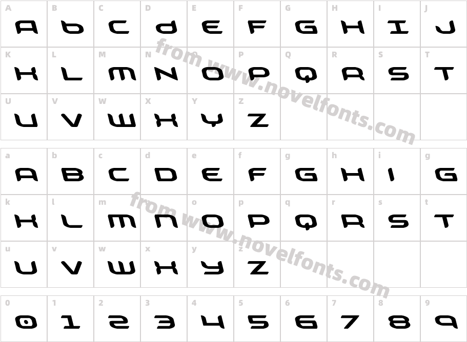 Zodiac Key LeftalicCharacter Map