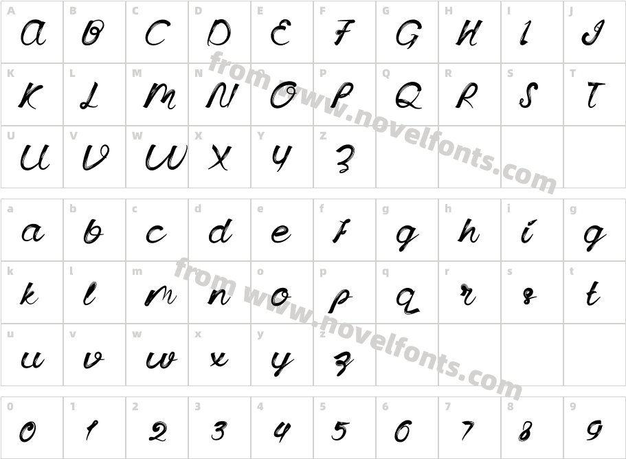 ZodiacRetroRegularCharacter Map