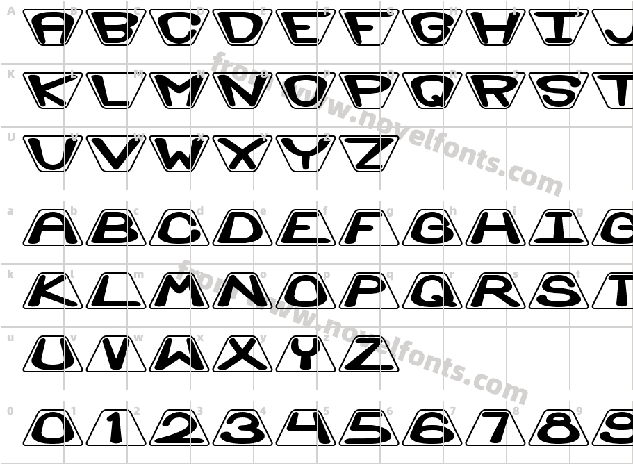 Zoidal (BRK)Character Map