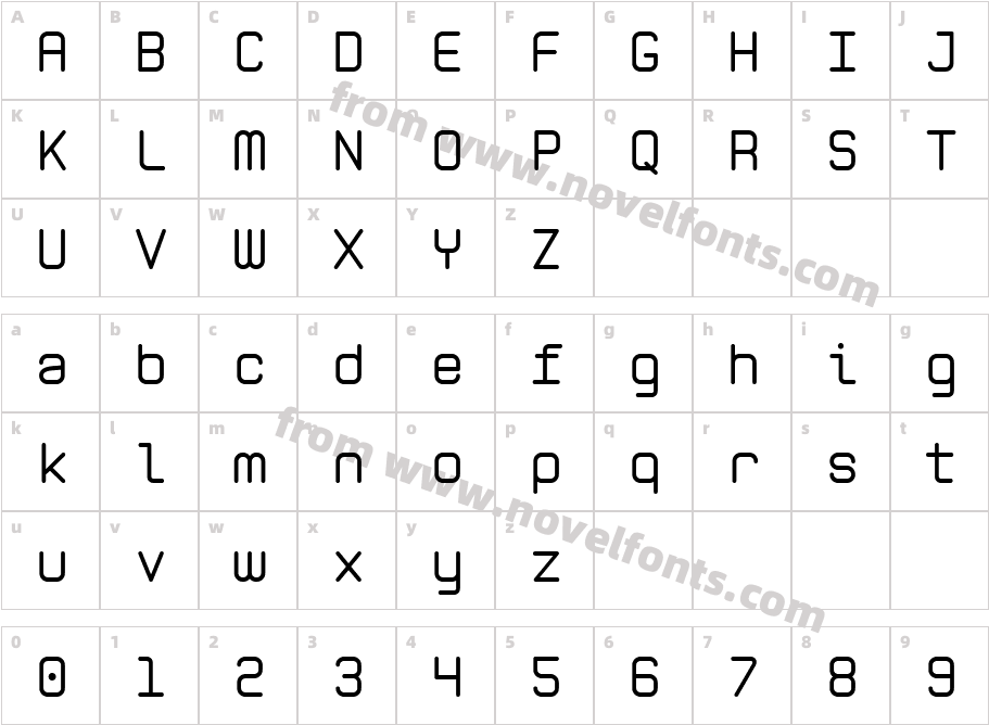 Zolan Mono BTNCharacter Map