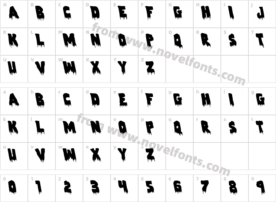 Zombie Control LeftalicCharacter Map