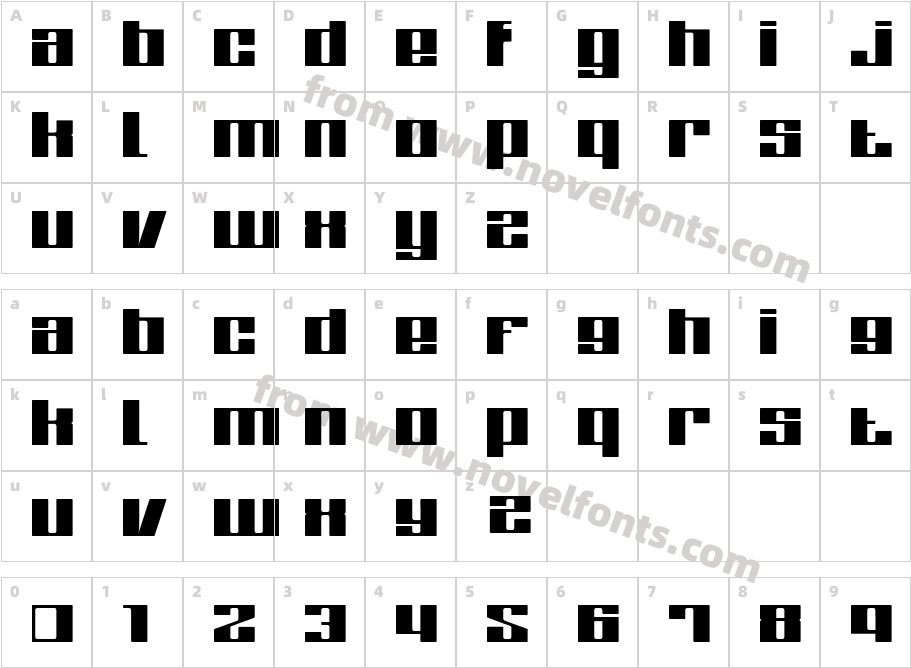 Zone RegularCharacter Map