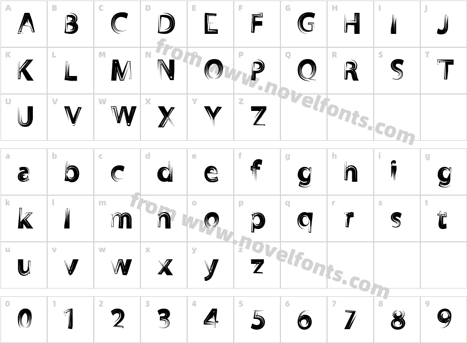 ZookyZookyCharacter Map