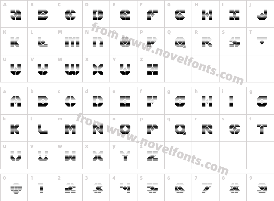 Zoom Runner GradientCharacter Map