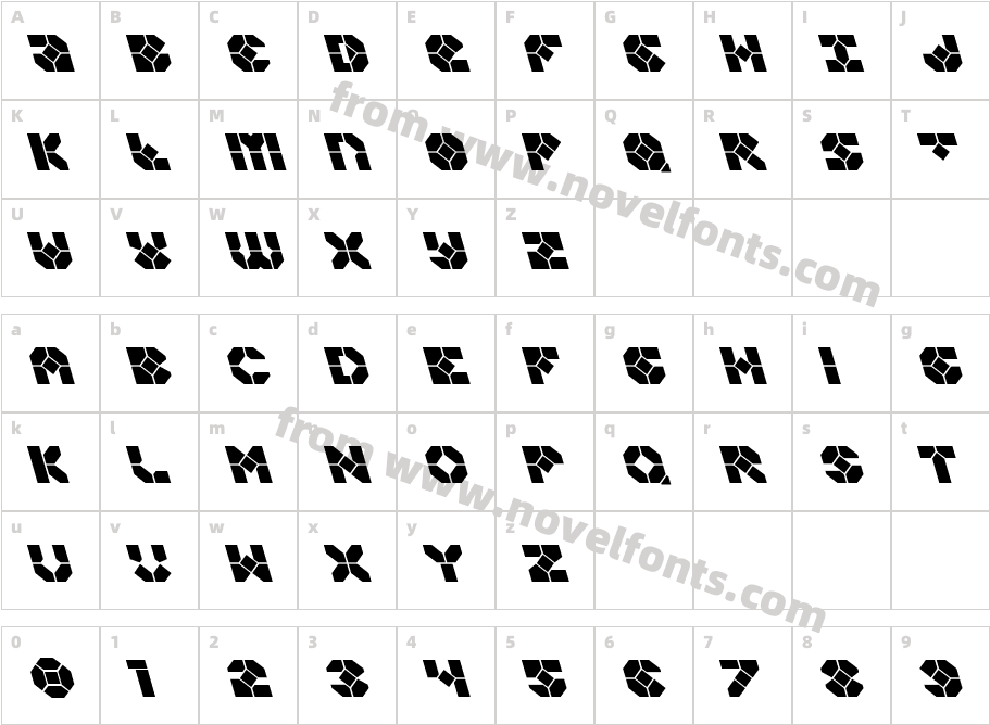 Zoom Runner LeftalicCharacter Map