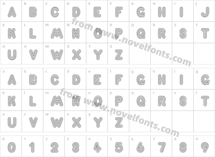 Zschusch RegularCharacter Map